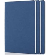 EUSOAR Notebook 8.5 x 11, 3 Packs A4 Unlined Subject Paper Notebook, 80Pages/ 40Sheets Large 100g...