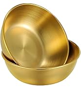Kichvoe 2Pcs Brass Offering Bowl, Stainless Steel Buddhist Offering Bowl Mini Water Bowl Holy Wat...