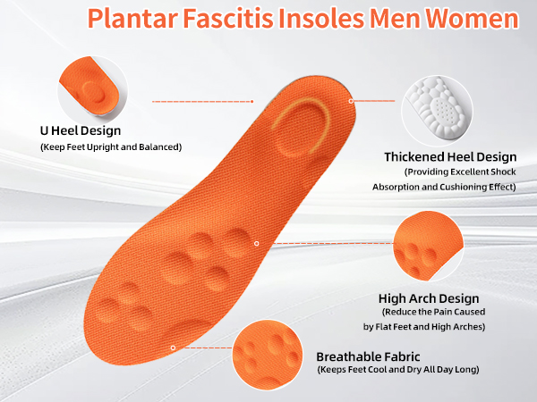 Steppers Insoles for Men Women - Arch Support, Massage Memory Foam, Breathable Inserts