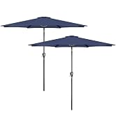 HealSmart 2pcs 9ft Patio Umbrella with Push Button Tilt/Crank, Outdoor Table Market Yard Umbrella...