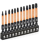 12-Pack Square Drive Bits- Premium S2 Alloy Steel Square Bit Set Magnetic Heads- Robertson Square...