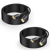 UVOOI Long HDMI Cable 25 FT 2-Pack, 4K HDMI Cable 25 Feet High Speed HDMI Cord 2.0 4K@60Hz, 2K 14...