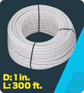 SharkBite 1 Inch x 300 Feet White PEX-B, PEX Pipe Flexible Water Tubing for Plumbing, U880W300