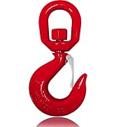 5 Ton Swivel Lifting Hook Heavy Duty Swivel Hook, G80 Crane Swivel Hook with Safety Latch Hoist S...