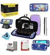 Switch Lite Accessories Bundle, Kit with Carrying Case,TPU Case Cover with Screen Protector,Charg...