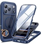 miracase for iPhone 17 Pro Max Case 6.9" Full-Body Phone Case with Built-in Glass Screen Protecto...