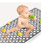 Bath Mat for Tub, 17 x 30 inch Non Slip Bathtub Mat Machine Washable Shower Mat with Suction Cups...