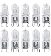 G9 LED Bulbs 40W Soft White Light,G9 Base Bulbs, 10Pcs G9 Base Halogen Light Bulb 120V 40W Lighti...