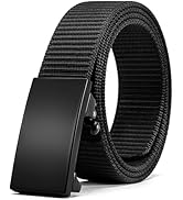 CHAOREN Nylon Ratchet Belts for Men - Adjustable Web Belt - Automatic Slide Buckle for Casual Gol...