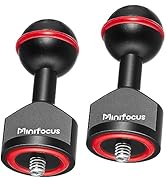 MINIFOCUS 2Pcs 1'' Ball Adapter to 1/4"-20 Screw, Universal Ball Joint Bracket with 1/4" Screw Ba...