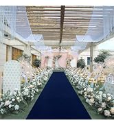 FUHSY Wedding Aisle Runner Navy Blue Aisle Runner 2FTx15FT Aisle Runner for Wedding Ceremony Outd...