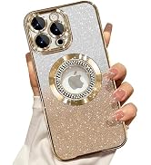 Misscase for iPhone 13 Pro Magnetic Glitter Case Compatible with MagSafe,Full Protection Slim Sho...