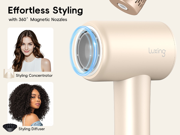 Effortless Styling with Magnetic Nozzles Styling Concentrator and Styling Diffuser