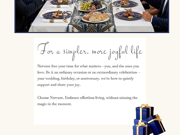 blue dinnerware set