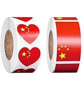6 Rolls Sticker Chinese Flag Label Decal Envelope sealingd Decal Decorative Chinese Flag Outdoors...