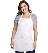 Cardkiss Chef Apron for Men and Women, Waitress Server Apron with 3 Pockets, 3 Color option