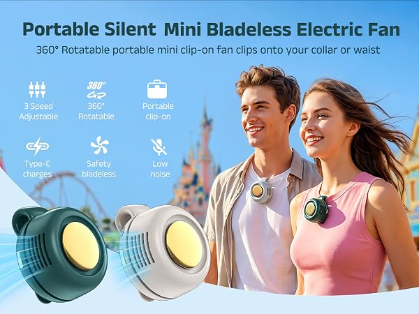 portable clip on fan for shirt