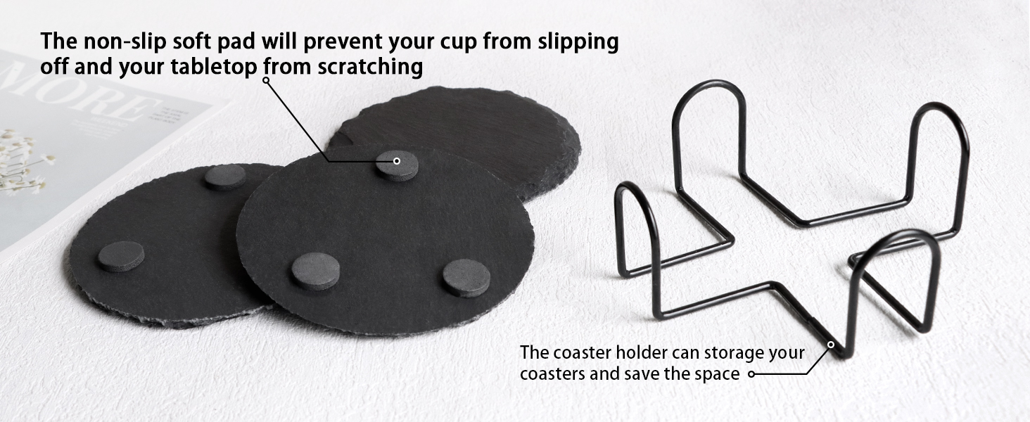 black coasters