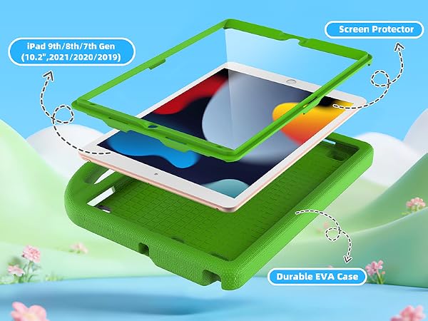 ipad 9th gen case with screen protector