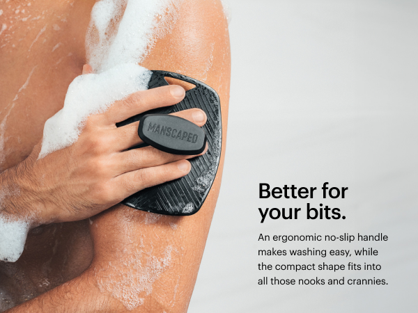 manscaped silicone body scalp buffer shower head dome scrubber bodywash loofah shampoo