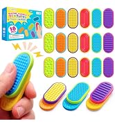 Sensory Fidget Magnet Toys for Kids: 18-Pack Textured Silicone Magnetic Sliders for Autism Childr...
