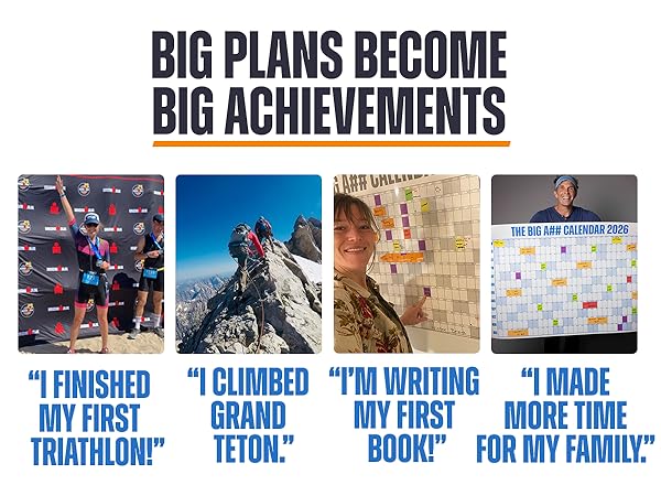 "Big plans become big achievements" with positive user testimonials