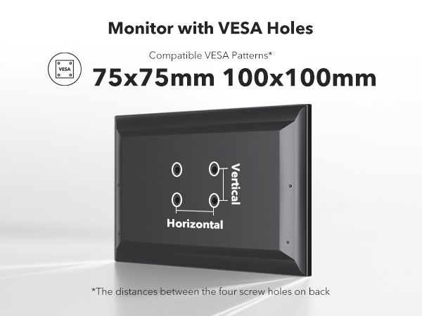 Monitor with Vesa Holes, 75x75, 100x100mm
