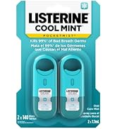 Listerine Cool Mint Pocketmist Oral Care Mist for Fresh Breath, Non-Aerosol Sugar-Free Travel Siz...