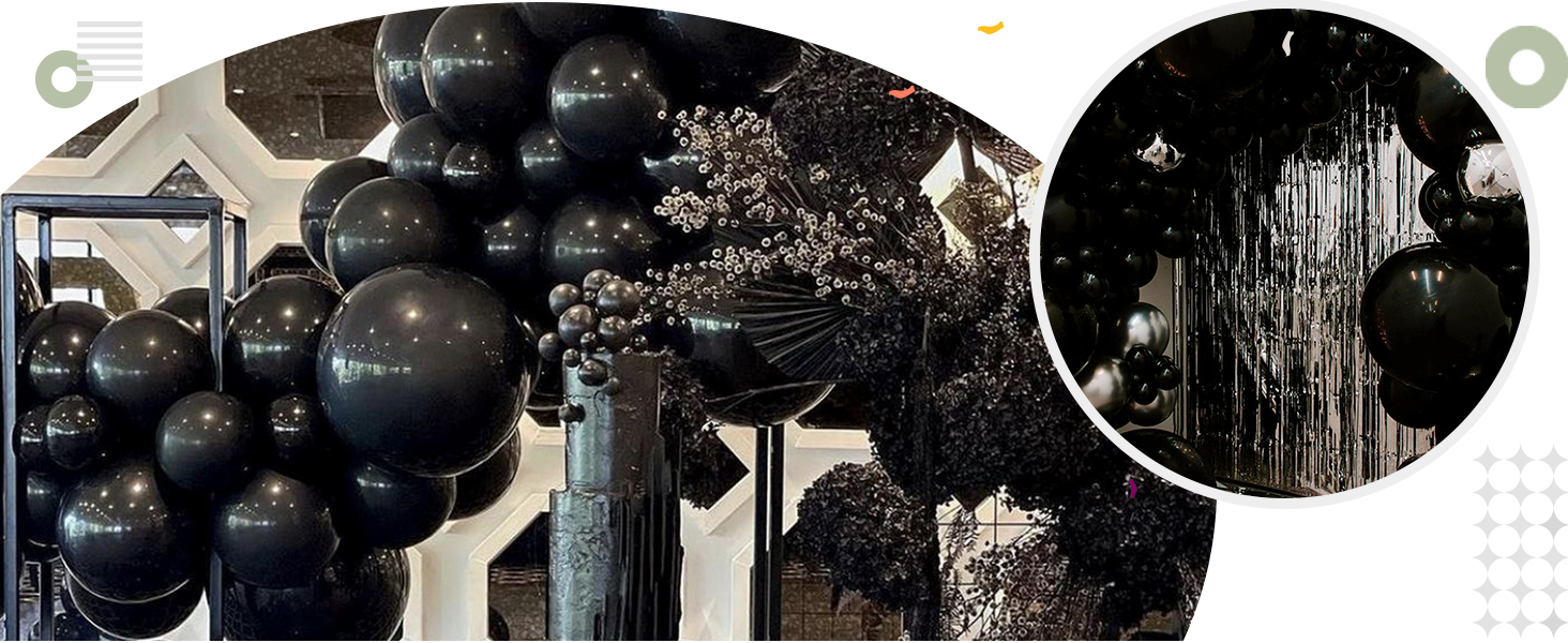 PartyWoo Black Balloons