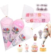 BoFUN 3-Pack Whipped Cream Glue Clay Set with Resin Charms - DIY Phone Cases Kit Craft for Jewelr...