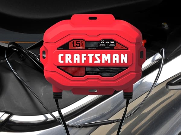 Upgraded CRAFTSMAN CMXCESM259 1.5A 6V/12V Automotive Battery Maintainer