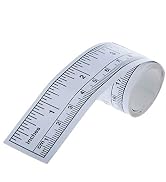 1Pc White Self-Adhesive Measuring Tape, Double Scale Stick on Workbench Ruler, Sticky Tape Measur...