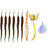 ORSDA Cat Wand Toy Replacements Cat Teaser Refills Toys Attachments Natural Feather Worms Refills...
