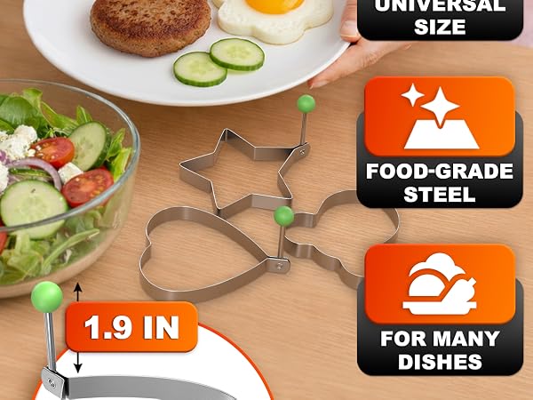 heart shaped pancake mold pancake ring molds egg frying mold griddle egg mold