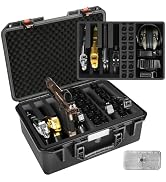 Pistol Gun Case for Multi Handguns - Hold Multiple Pistols & Magazines, Pre-cut Waterproof Hard S...