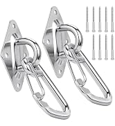 TooTaci 2Pack Hammock Hooks Heavy Duty, M10 304 Stainless Steel Pad Eye Hooks with 10mm Closed Sn...