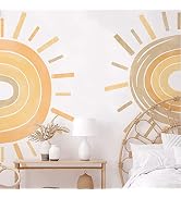 Half Sun Wall Decals Large Wall Stickers Kids Walls Decals Decor Peel and Stick Nursery Sunshine ...