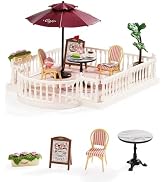 Rolife Super Creator Accessories Chic Café Terrace, Tiny House Building Blocks for Little Dolls, ...