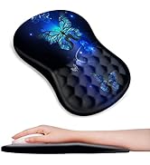 DINKY Ergonomic Mouse Pads Wrist Support, Entire Memory Foam with Anti-Slip PU Base, Pain Relief ...
