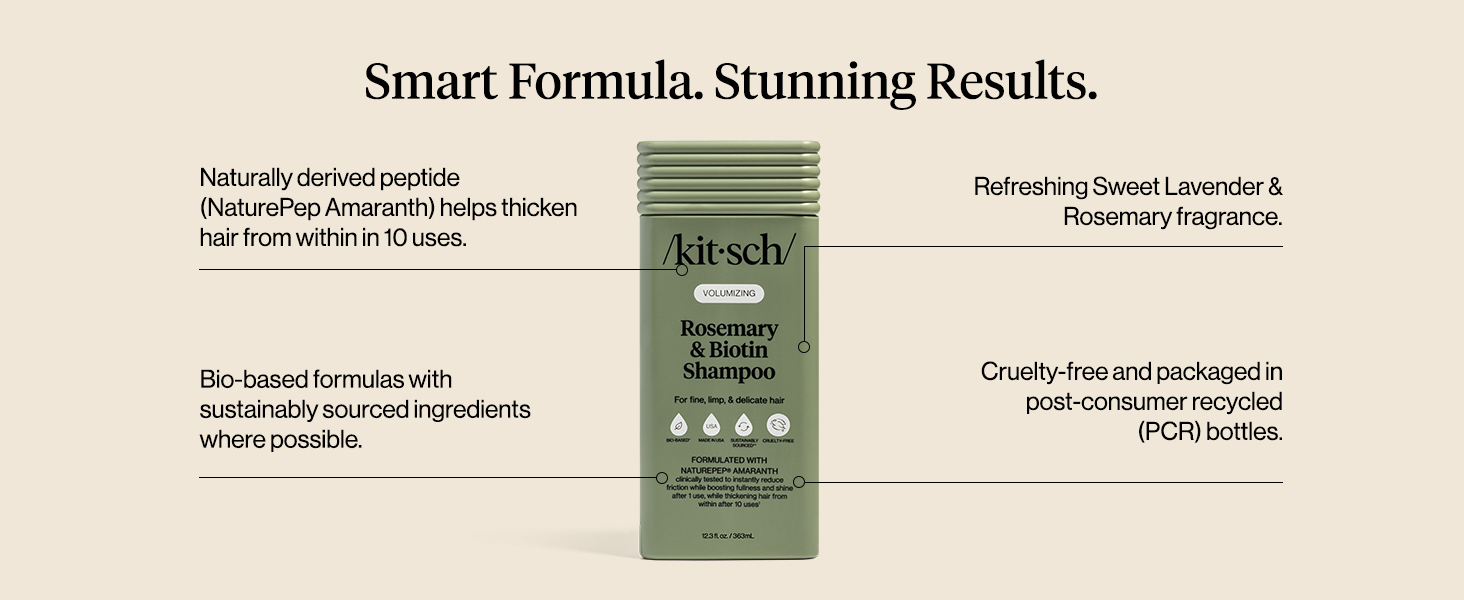 Volumizing Rosemary & Biotin Liquid Shampoo 12.3 oz
