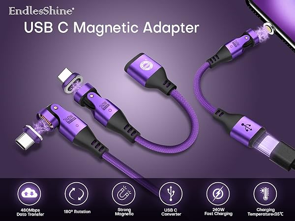 16Pin USB C to C Magnetic Adapter