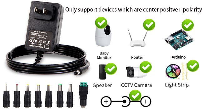 9V Power Supply AC Adapter DC 9Volt Power Adapter Charger