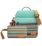 Kalesi Small Canvas Crossbody Bag and Purse Set for Girls and Women