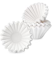 Segarty 1-2 Cup Basket Paper Coffee Filters Disposable, 100pcs 6.1in White Paper Filter Pour Over...