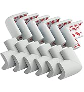 12 Pack Corner Protector Baby Proofing Corners and Edge Guards, Soft Safety Pre-Taped Rubber Foam...