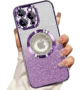 Misscase for iPhone 16 Pro Max Magnetic Glitter Case Compatible with MagSafe,Full Protection Slim...
