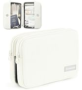 EPEDAL24 Preppy Makeup Bag, Rectangle Double Detachable Cosmetic Organizer, Clear Side Panel Port...
