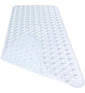 Naoloture Extra Long Clear Bathtub Mat Non Slip, Soft Bath Mat for Tub 40 x 16 Inch Full Size, Ba...