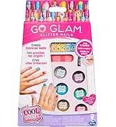 Cool Maker, Get Glitzy Glitter Nail Kit with 6 Colors & Stickers for 5 DIY Manicures (Packaging M...