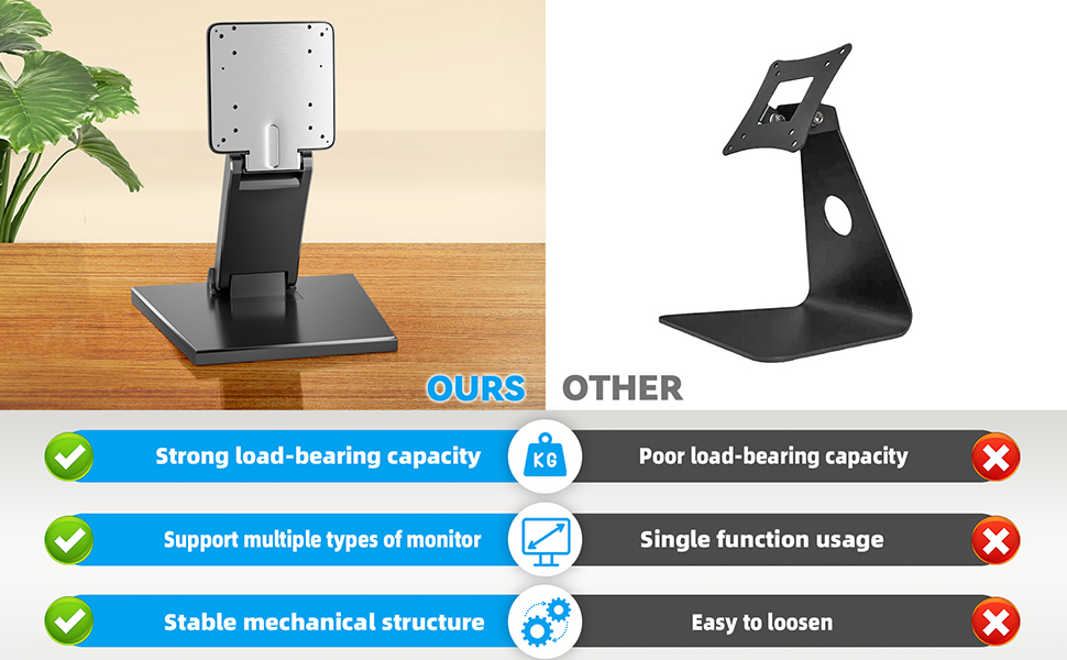 low profile monitor stand